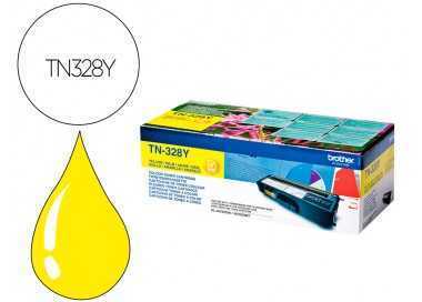 Toner brother laser tn328y amarillo alta capacidad 6000 paginas