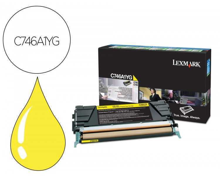 Toner lexmark laser c746a1yg c746 / c748 amarillo 7000 paginas