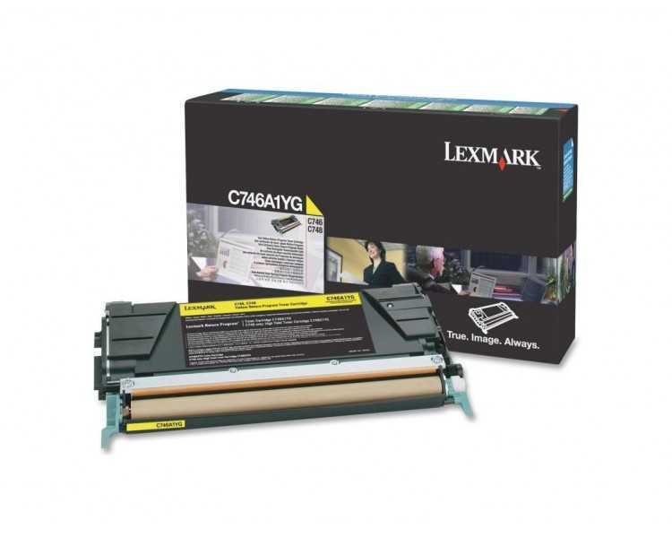 Toner lexmark laser c746a1yg c746 / c748 amarillo 7000 paginas