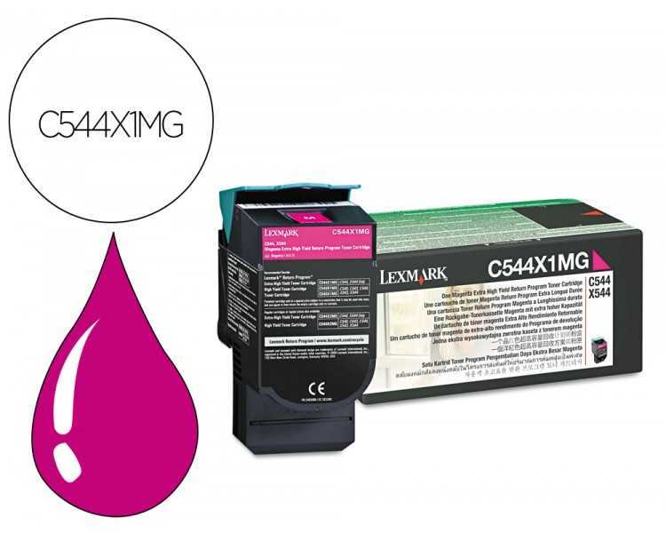 Toner lexmark laser c544 / x544 c544x1mg magenta 4000 paginas