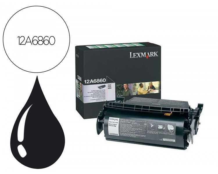 Toner lexmark laser t620 / t622 12a6860 negro 10000 paginas