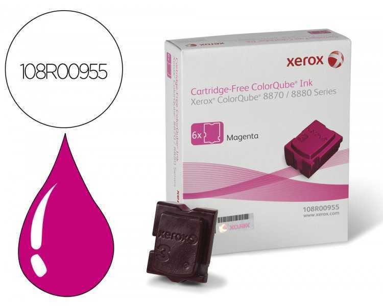 Tinta solida xerox e 8870 / 8880 magenta 17300 paginas pack de 6 unidades