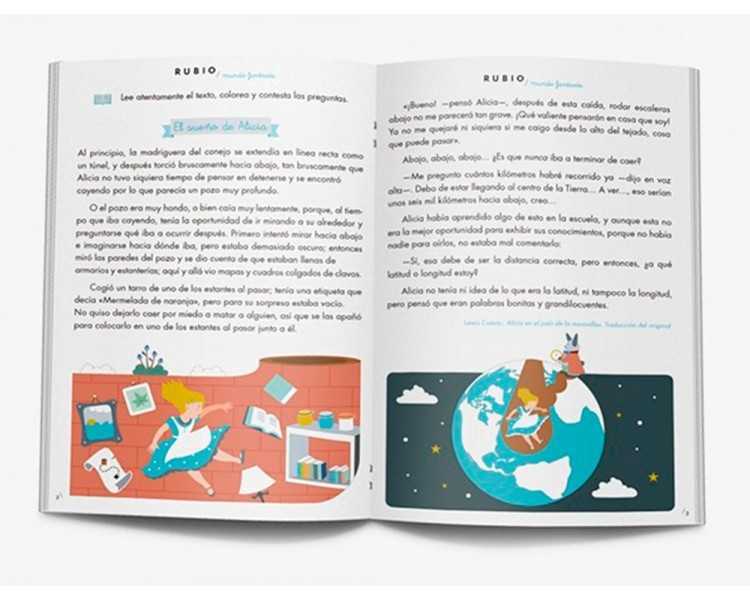 Cuaderno rubio competencia lectora 5 mundo fantasia