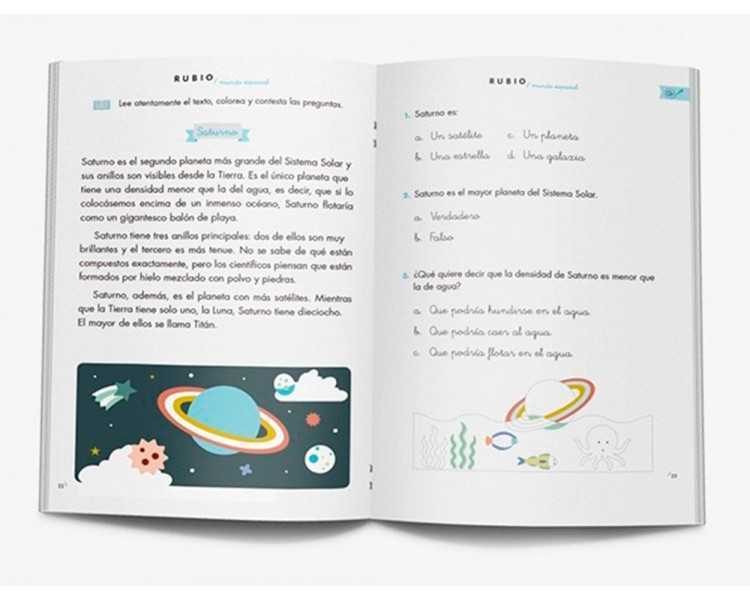 Cuaderno rubio competencia lectora 2 mundo espacial