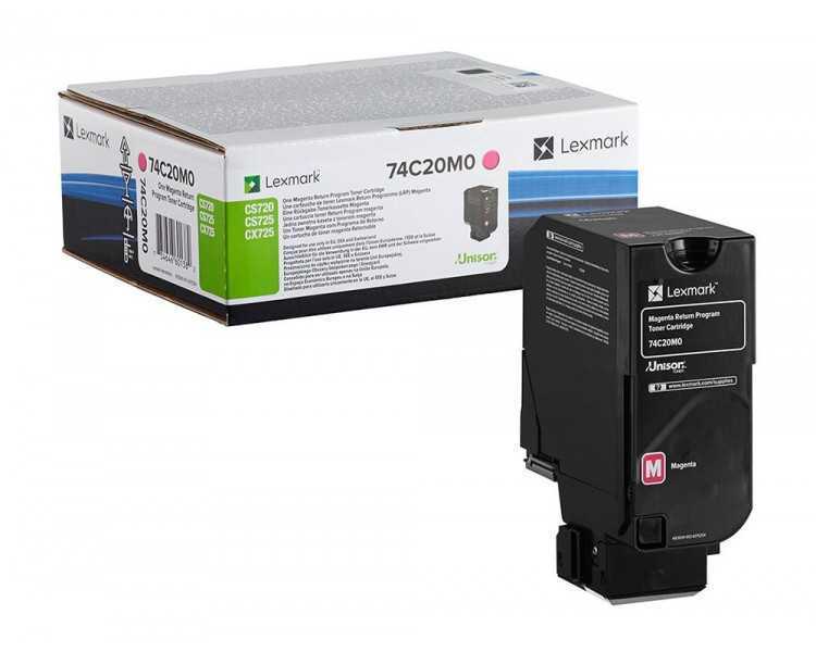 Toner lexmark laser 74c20m0 cx725de / cs720de / cs725de magenta 3000 paginas