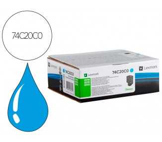 Toner lexmark laser 74c20c0 cx725de / cs720d e/ cs725de cian 3000 paginas