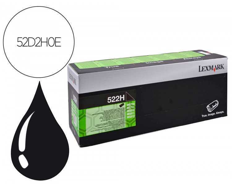 Toner lexmark laser 522he / 52d2h0e / cx725de / cs720de / cs725de negro 25000 paginas