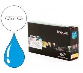 Toner laser lexmark c736h1cg 10000 paginas