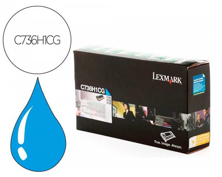 Toner laser lexmark c736h1cg 10000 paginas