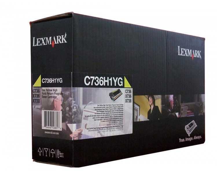 Toner laser lexmark c736h1yg amarillo 10000 paginas