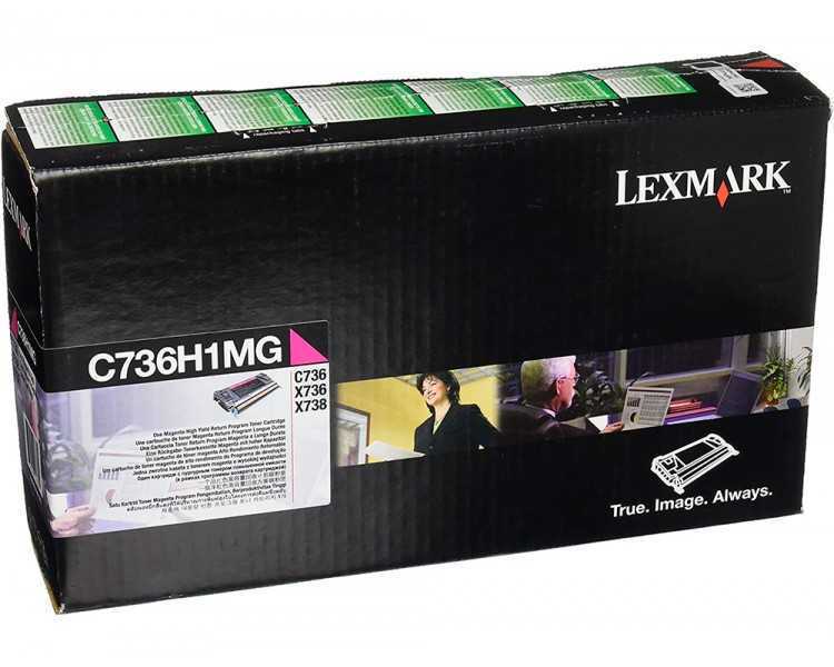 Toner laser lexmark c736h1mg magenta 10000 paginas