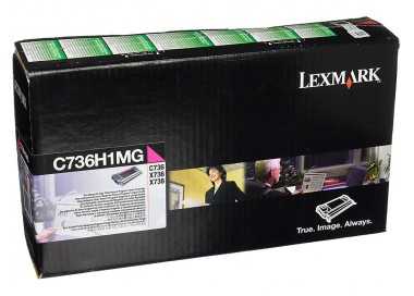 Toner laser lexmark c736h1mg magenta 10000 paginas