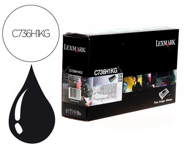 Toner laser lexmark c736h1kg 12000 paginas