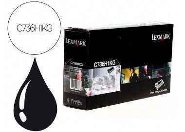 Toner laser lexmark c736h1kg 12000 paginas