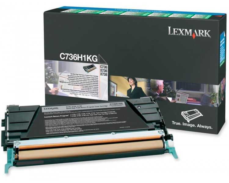 Toner laser lexmark c736h1kg 12000 paginas