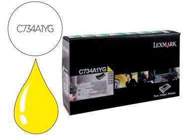 Toner laser lexmark c734 amarillo 6000 paginas