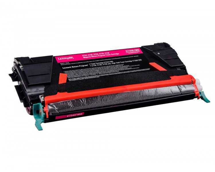 Toner laser lexmark c734 magenta 6000 paginas