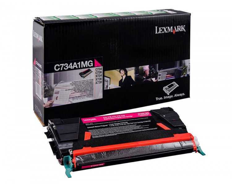 Toner laser lexmark c734 magenta 6000 paginas