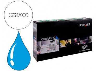 Toner laser lexmark c734 cian 6000 paginas