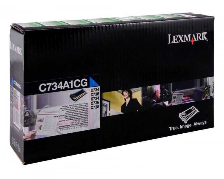 Toner laser lexmark c734 cian 6000 paginas