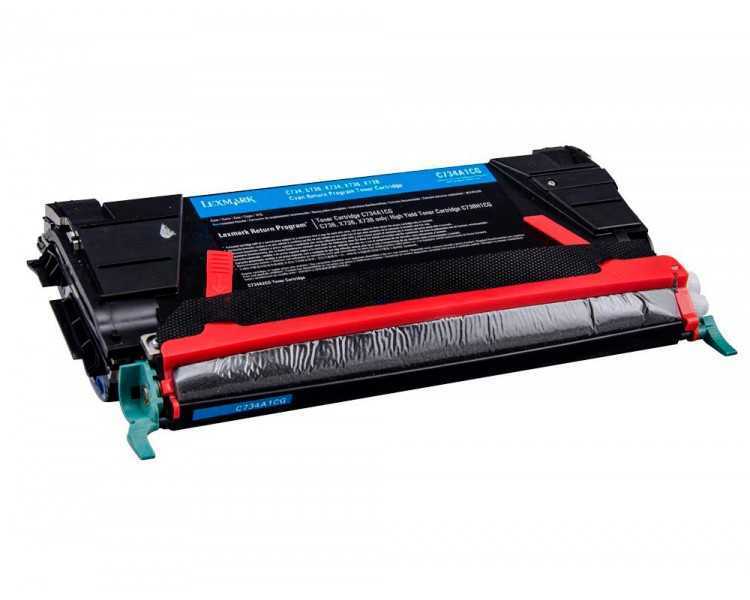 Toner laser lexmark c734 cian 6000 paginas