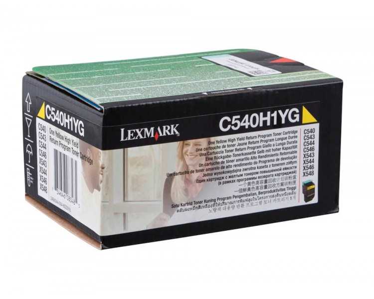 Toner laser lexmark c540h1yg amarillo c540/ 2000 paginas