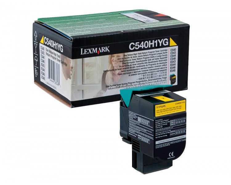 Toner laser lexmark c540h1yg amarillo c540/ 2000 paginas