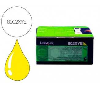 Toner laser lexmark 80c2xye amarillo 4000 paginas