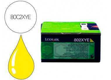 Toner laser lexmark 80c2xye amarillo 4000 paginas