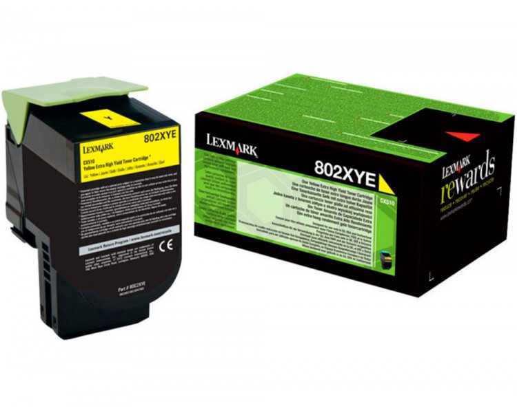 Toner laser lexmark 80c2xye amarillo 4000 paginas