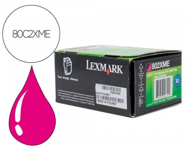 Toner laser lexmark 80c2xme magenta 4000 paginas