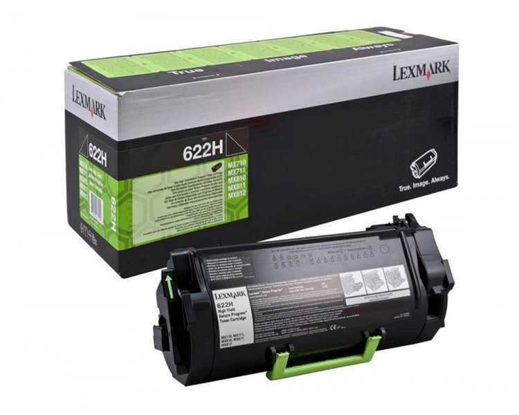 Toner laser lexmark 622h negro