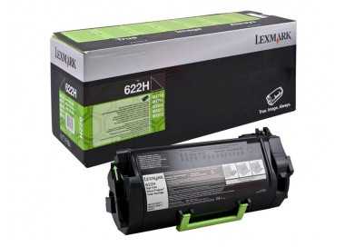 Toner laser lexmark 622h negro