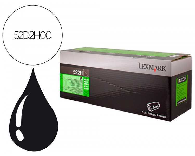 Toner laser lexmark 522h negro