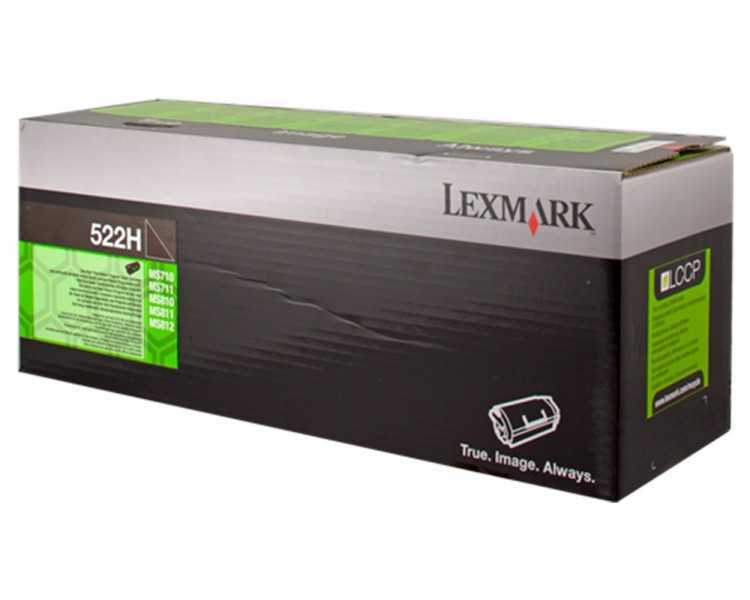 Toner laser lexmark 522h negro