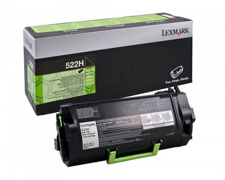 Toner laser lexmark 522h negro