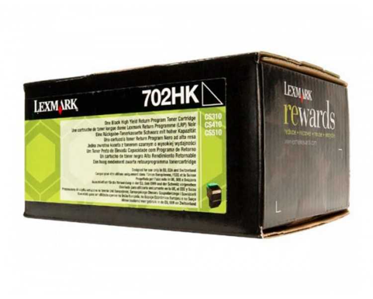 Toner laser lexmark 702hke negro 4000 paginas