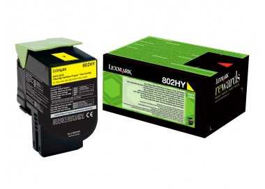 Toner laser lexmark 80c2hye amarillo 3000 paginas