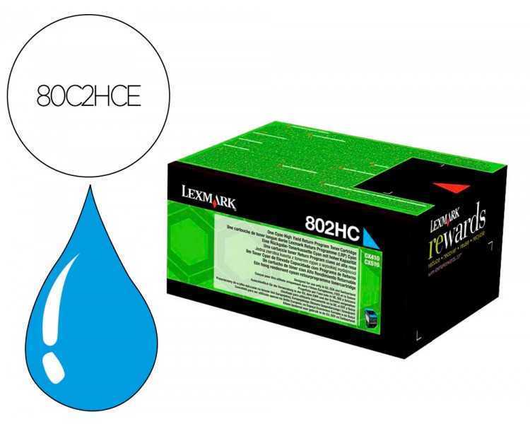 Toner laser lexmark 80c2hce cian 3000 paginas