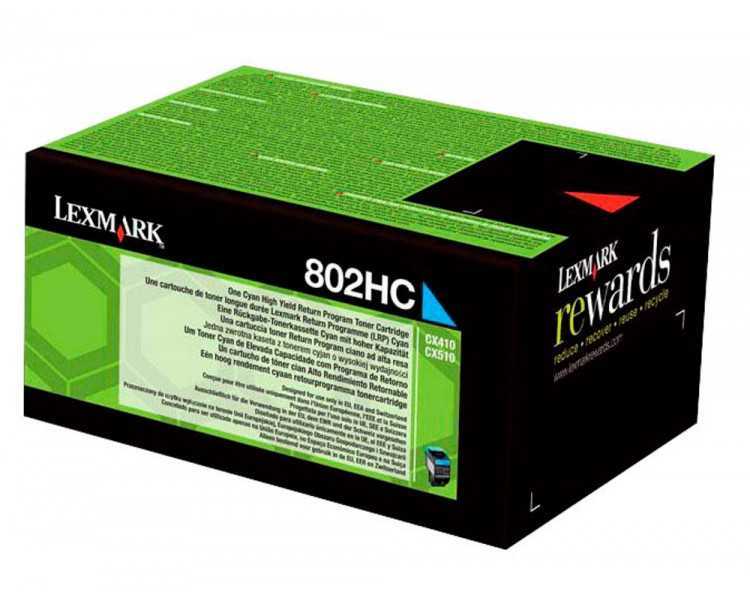 Toner laser lexmark 80c2hce cian 3000 paginas