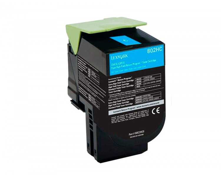Toner laser lexmark 80c2hce cian 3000 paginas
