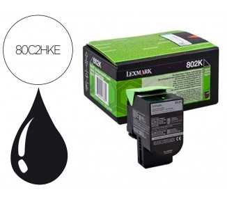 Toner laser lexmark 80c2hke negro 4000 paginas