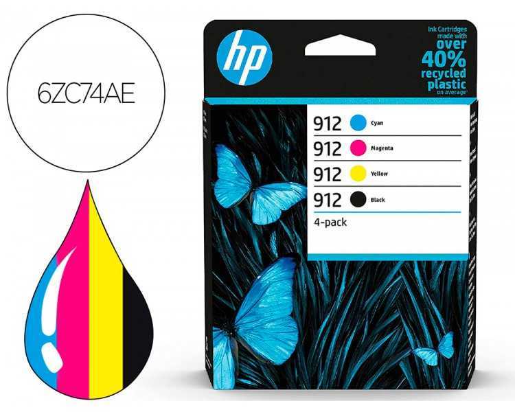Toner hp 912 -6zc74ae multi pack negro / cian / magenta / amarillo