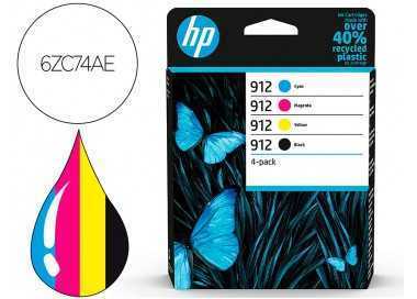 Toner hp 912 -6zc74ae multi pack negro / cian / magenta / amarillo