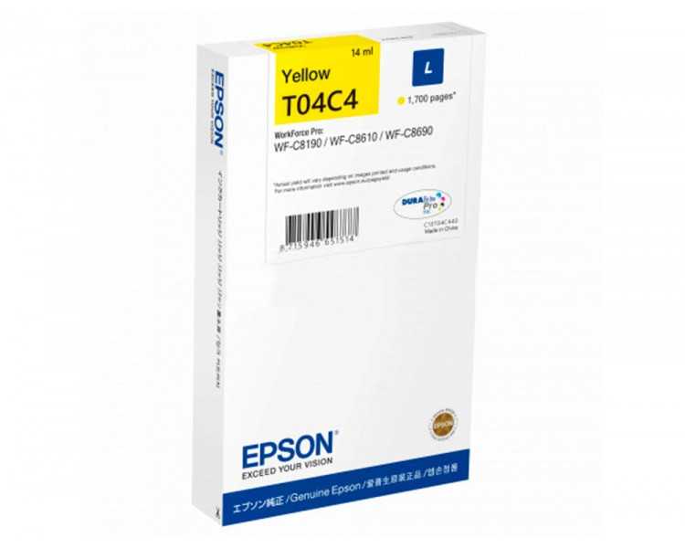 Ink-jet epson t04c4 amarillo 1700 paginas