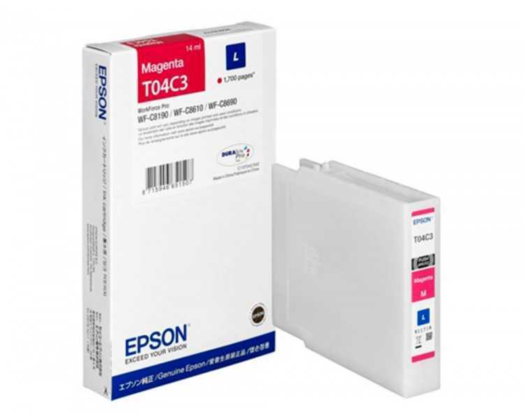 Ink-jet epson t04c3 magenta 1700 paginas