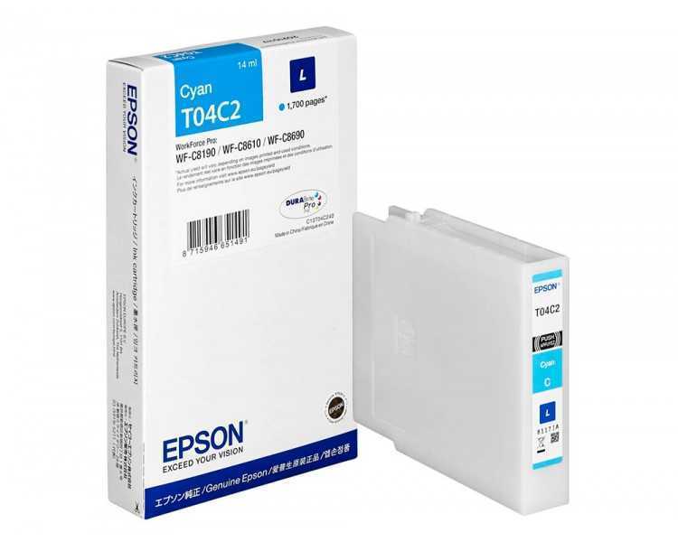 Ink-jet epson t04c2 cian 1700 paginas