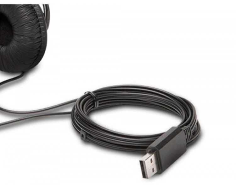 Auricular kensington hi-fi con microfono usb cable 180 cm