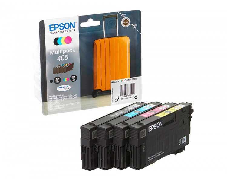 Ink-jet epson 405 wf-3820dwf / wf-4820dwf / wf-7830dtwf / wf-7840dtwf alta capacidad pack de 4 colores