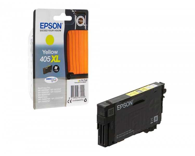 Ink-jet epson 405 xl wf-3820dwf / wf-4820dwf / wf-7830dtwf / wf-7840dtwf alta capacidad amarillo